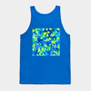 Bubble Abstract Blue and Yellow Tank Top